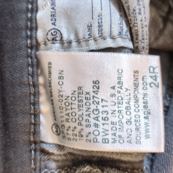 AG Adriano Goldschmied size 24 R color black cigarette leg - Picture 5 of 8